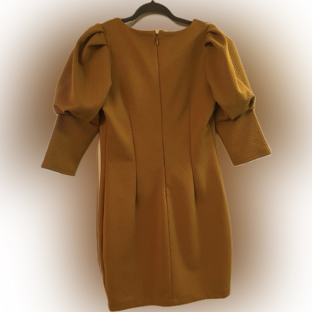 New York & Company Elegant Mustard Dress - Picture 4 of 4